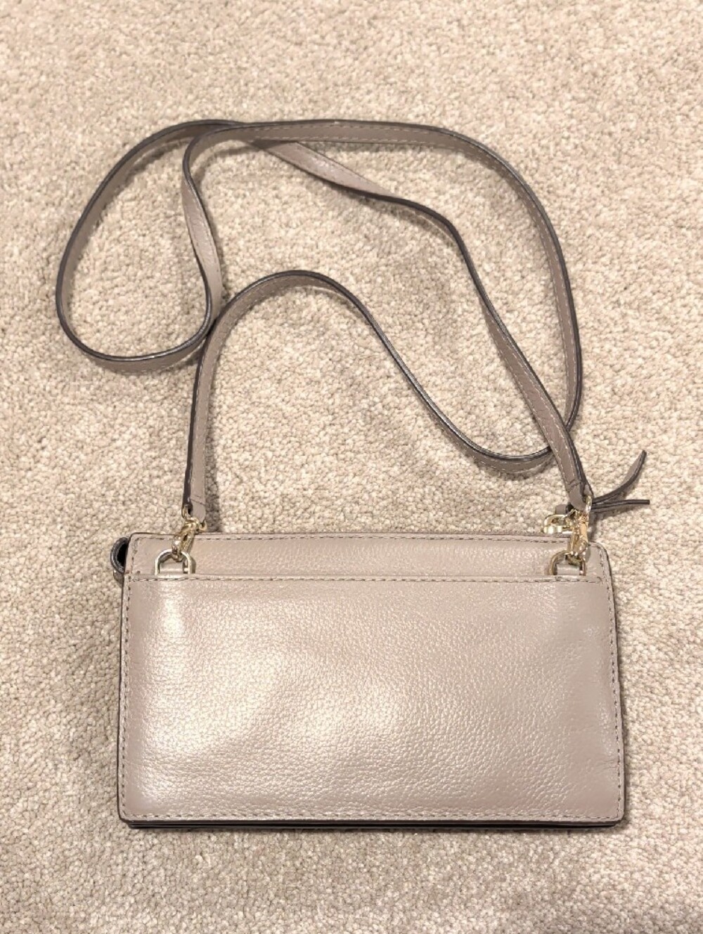 Kate Spade New York Taupe Leather Crossbody Wallet Bag - Picture 2 of 5